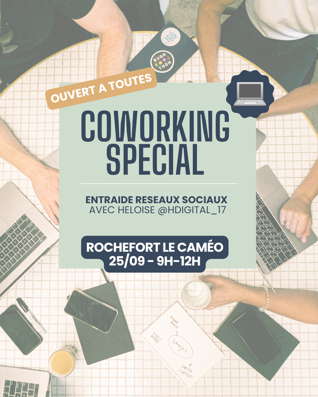 Wonder Cowork SPECIAL ENTRAIDE RESEAUX SOCIAUX à Rochefort - Le Caméo